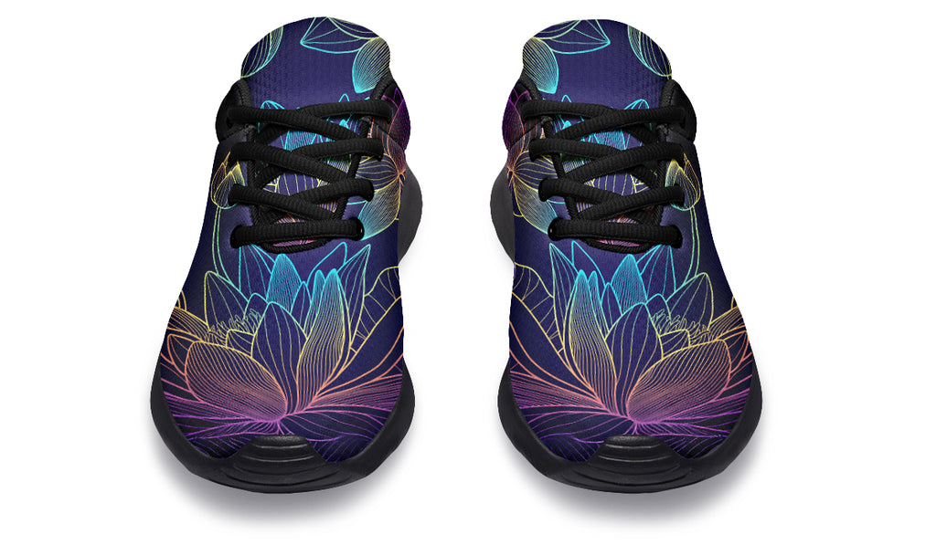 Rainbow Lotus Flowers Sneakers - Offbeat Sweetie