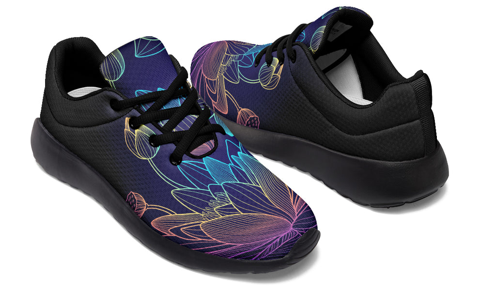 Rainbow Lotus Flowers Sneakers - Offbeat Sweetie