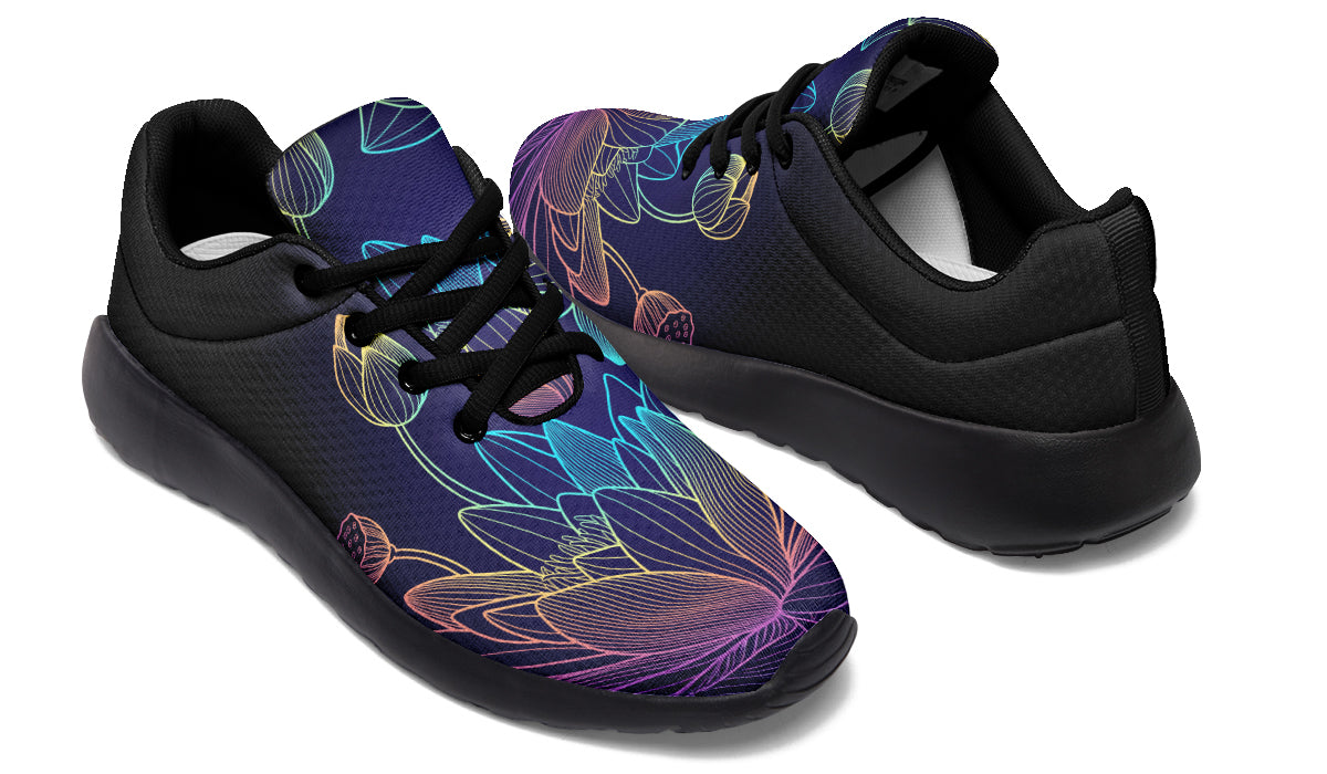 Rainbow Lotus Flowers Sneakers - Offbeat Sweetie
