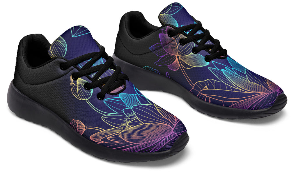 Rainbow Lotus Flowers Sneakers - Offbeat Sweetie