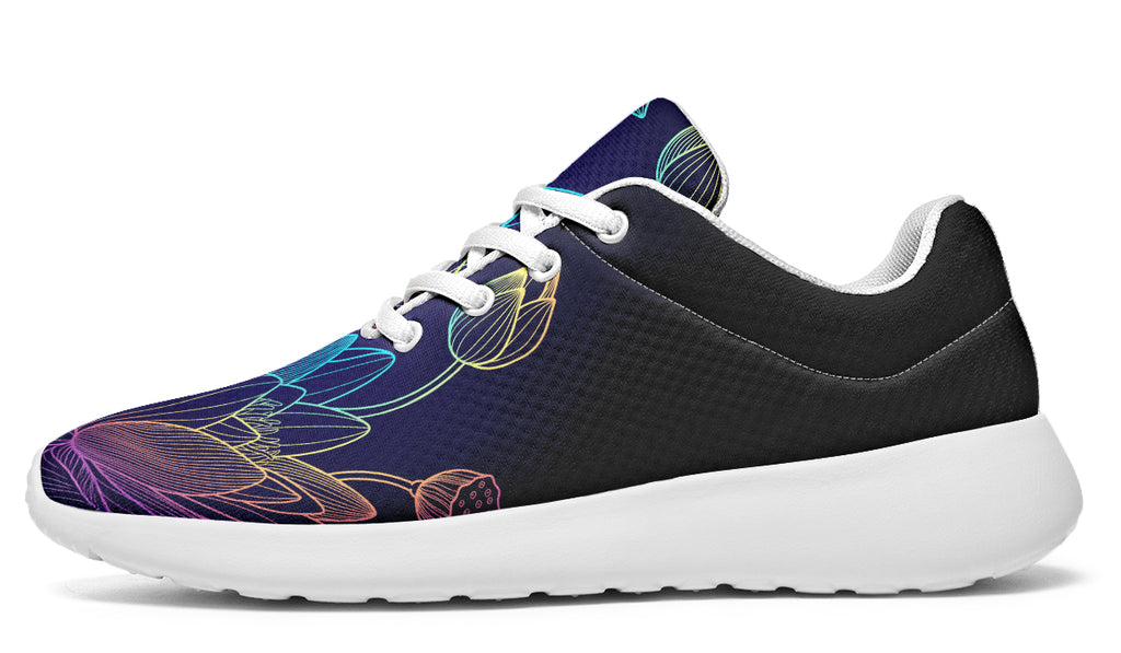 Rainbow Lotus Flowers Sneakers - Offbeat Sweetie