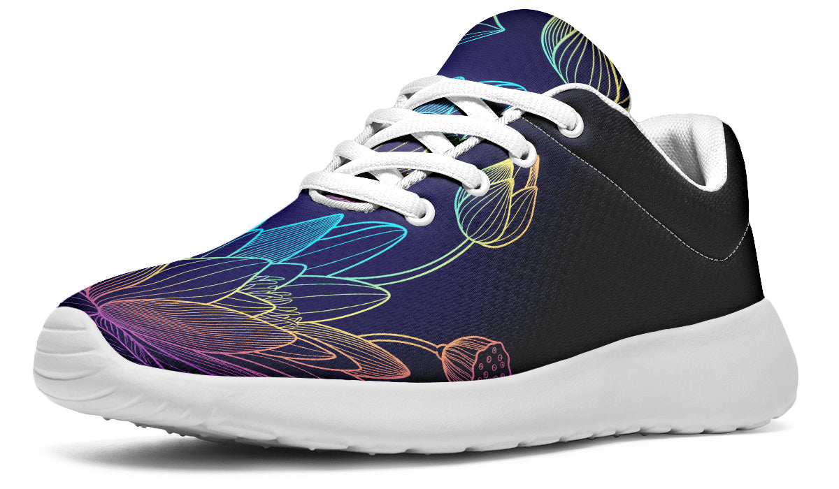 Rainbow Lotus Flowers Sneakers - Offbeat Sweetie