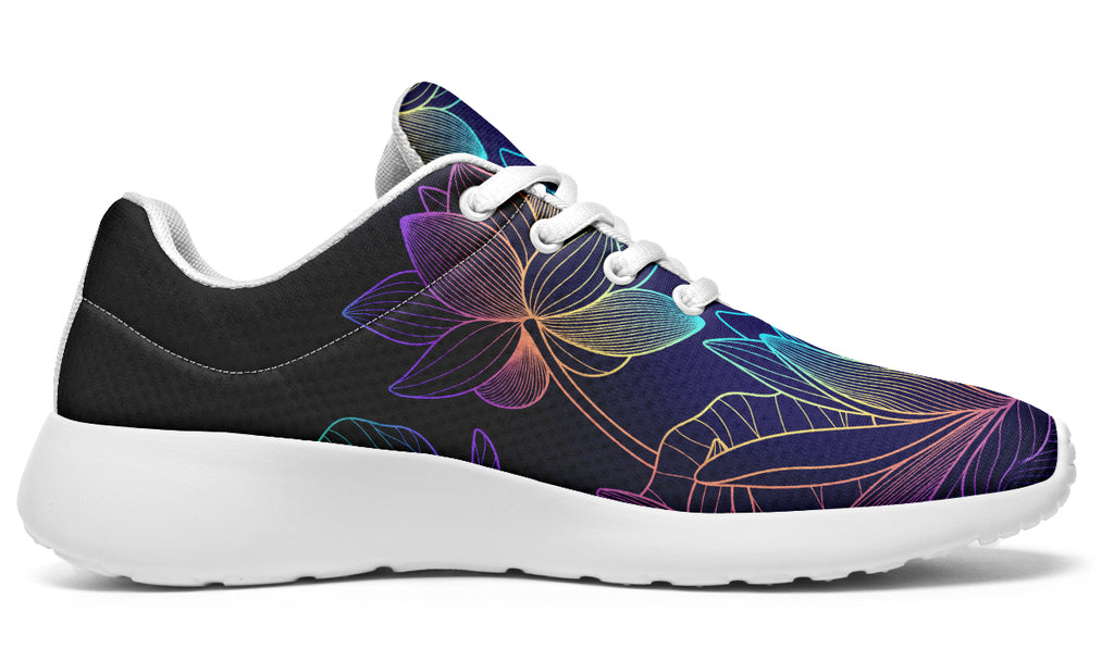 Rainbow Lotus Flowers Sneakers - Offbeat Sweetie