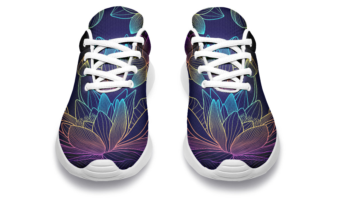 Rainbow Lotus Flowers Sneakers - Offbeat Sweetie