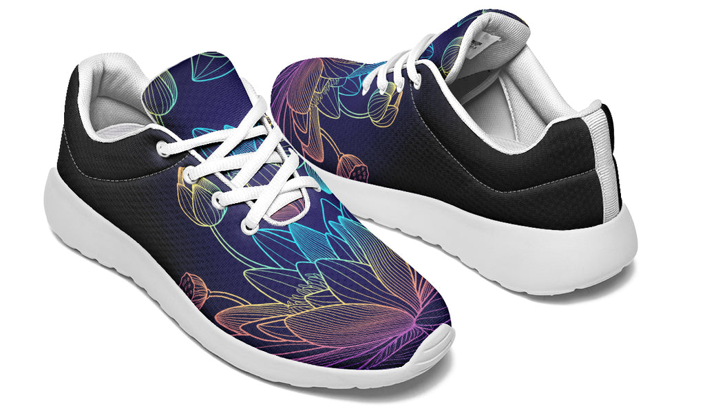 Rainbow Lotus Flowers Sneakers - Offbeat Sweetie