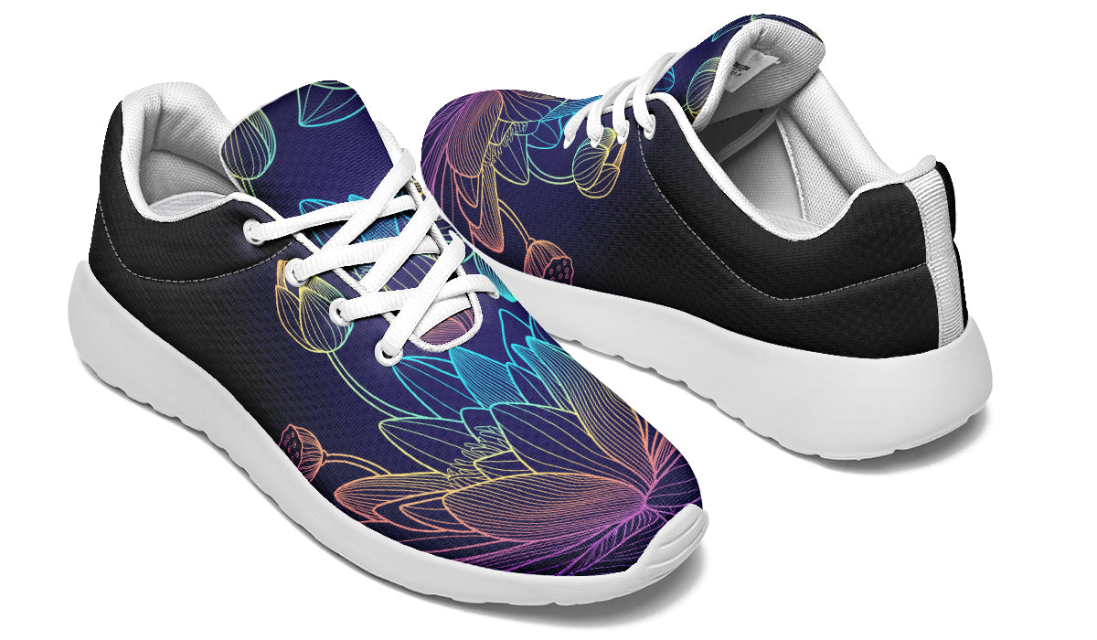 Rainbow Lotus Flowers Sneakers - Offbeat Sweetie