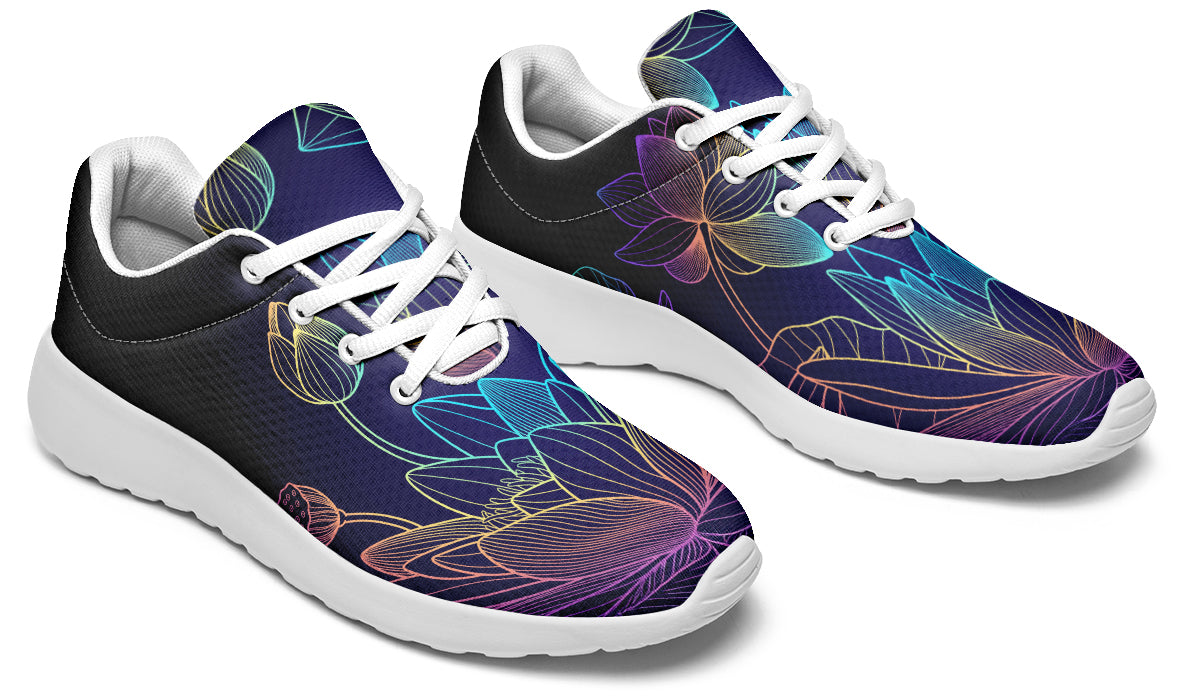 Rainbow Lotus Flowers Sneakers - Offbeat Sweetie