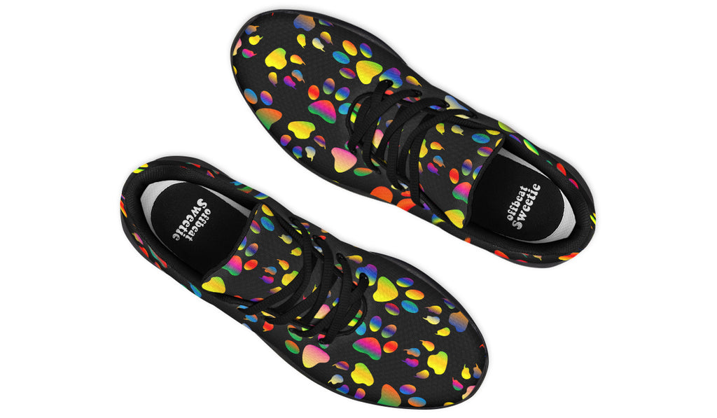 Rainbow Paw Prints Sneakers - Offbeat Sweetie
