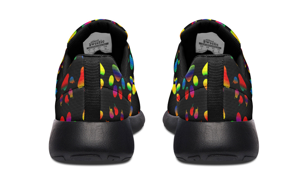 Rainbow Paw Prints Sneakers - Offbeat Sweetie