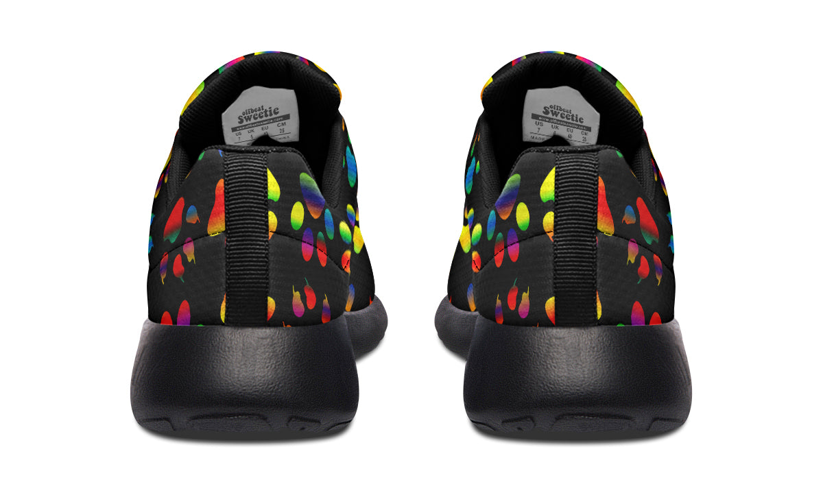 Rainbow Paw Prints Sneakers - Offbeat Sweetie