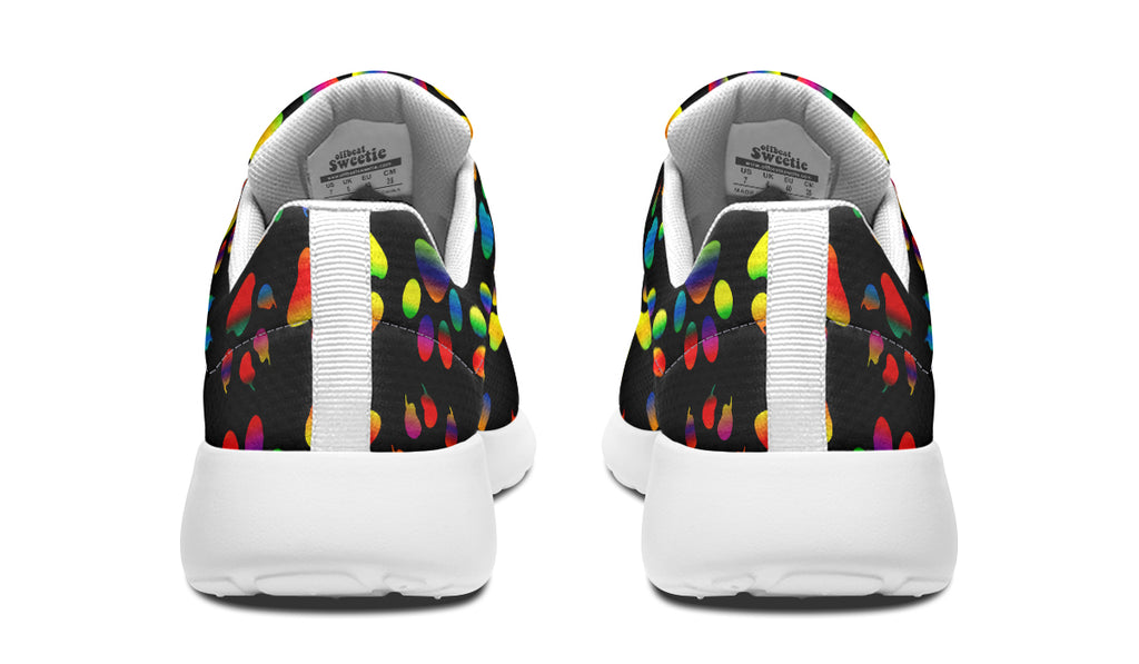 Rainbow Paw Prints Sneakers - Offbeat Sweetie