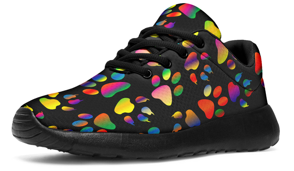 Rainbow Paw Prints Sneakers - Offbeat Sweetie