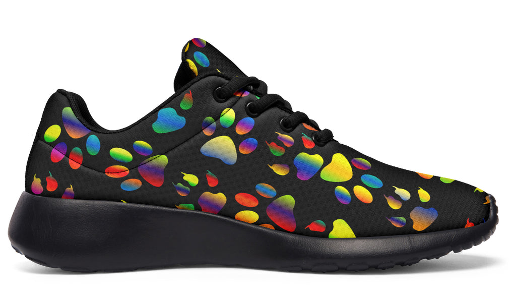 Rainbow Paw Prints Sneakers - Offbeat Sweetie