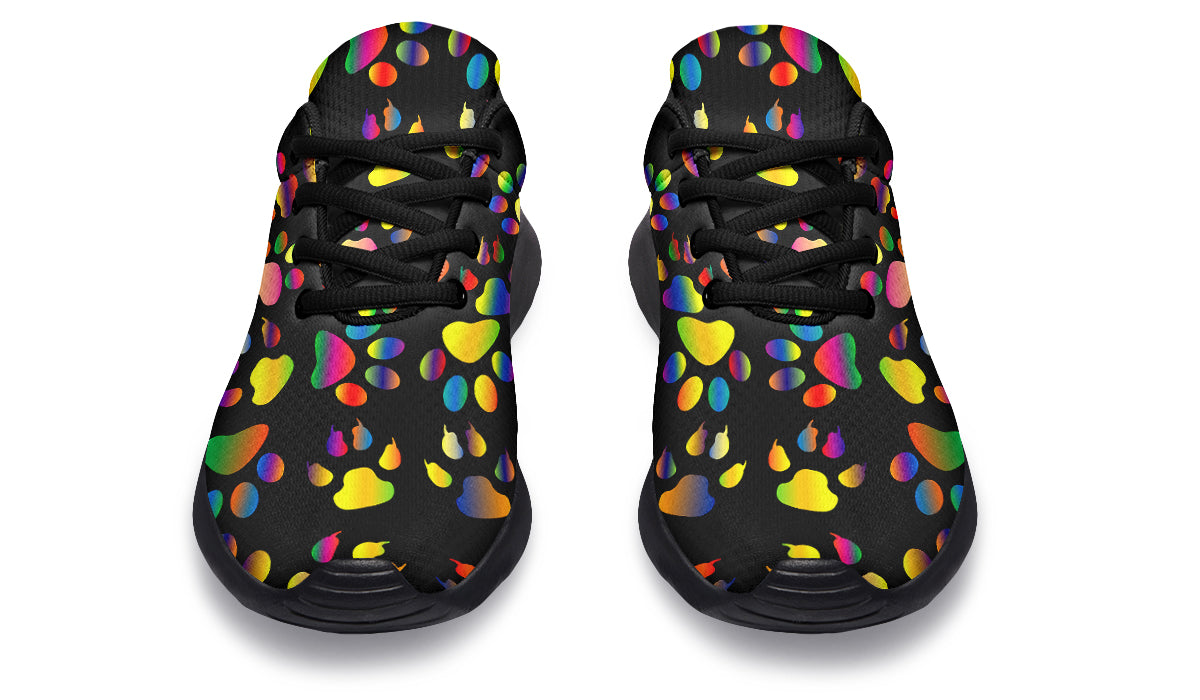 Rainbow Paw Prints Sneakers - Offbeat Sweetie