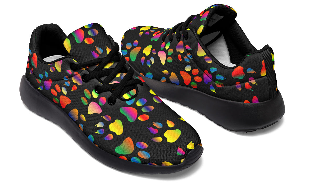 Rainbow Paw Prints Sneakers - Offbeat Sweetie