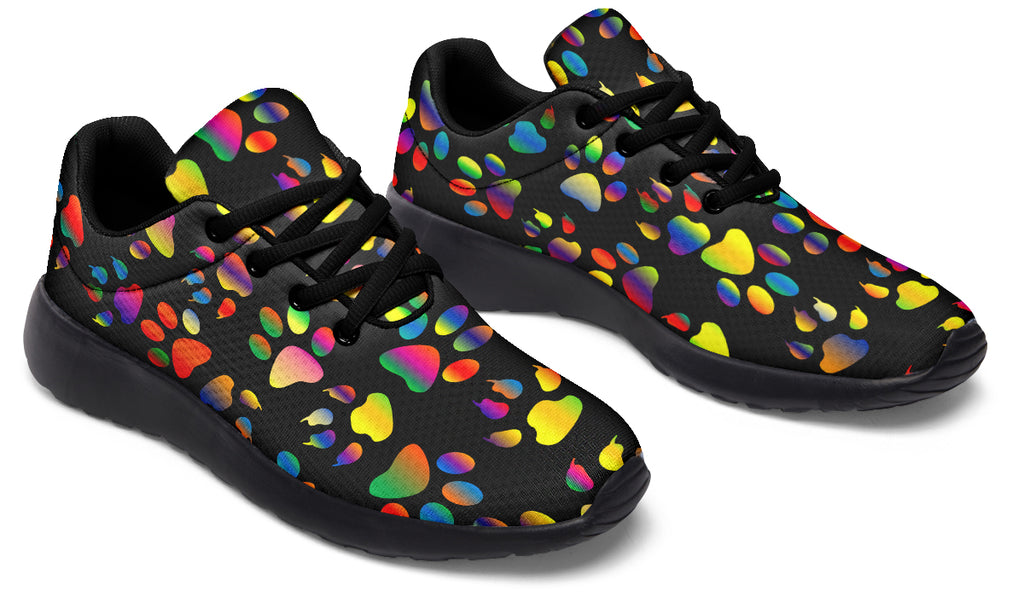 Rainbow Paw Prints Sneakers - Offbeat Sweetie