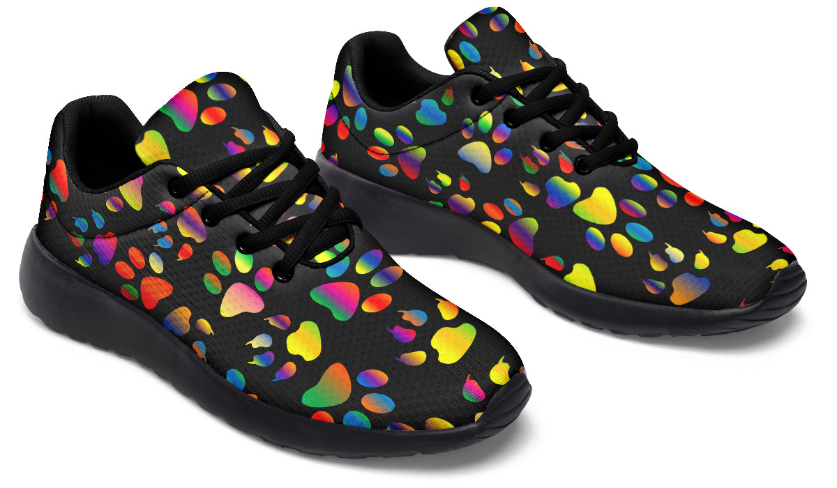 Rainbow Paw Prints Sneakers - Offbeat Sweetie
