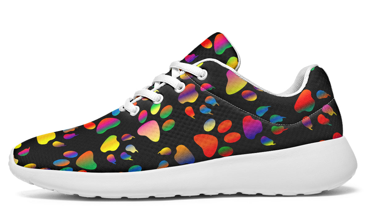 Rainbow Paw Prints Sneakers - Offbeat Sweetie