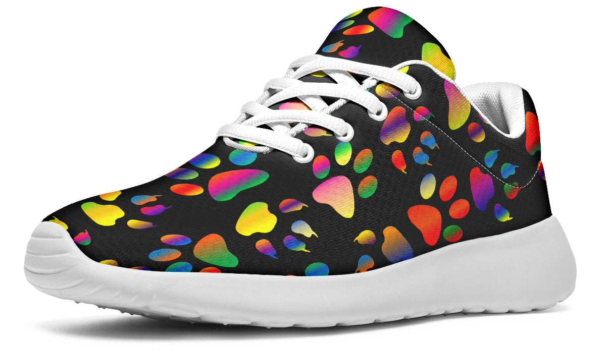 Rainbow Paw Prints Sneakers - Offbeat Sweetie
