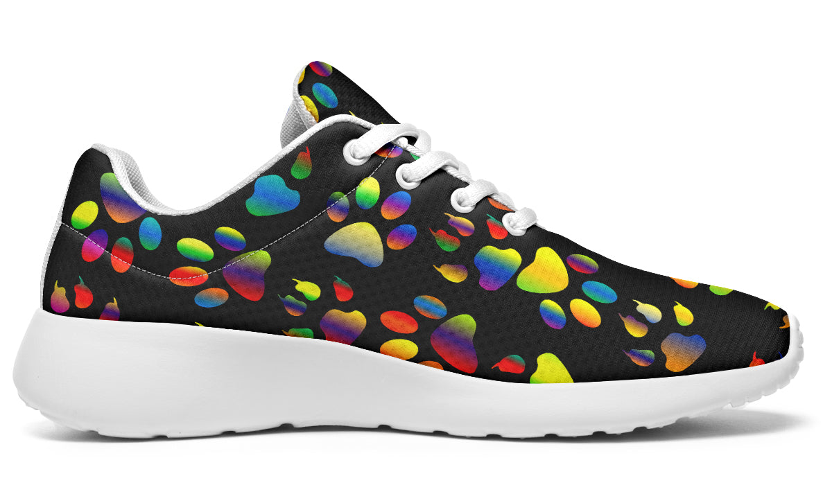 Rainbow Paw Prints Sneakers - Offbeat Sweetie