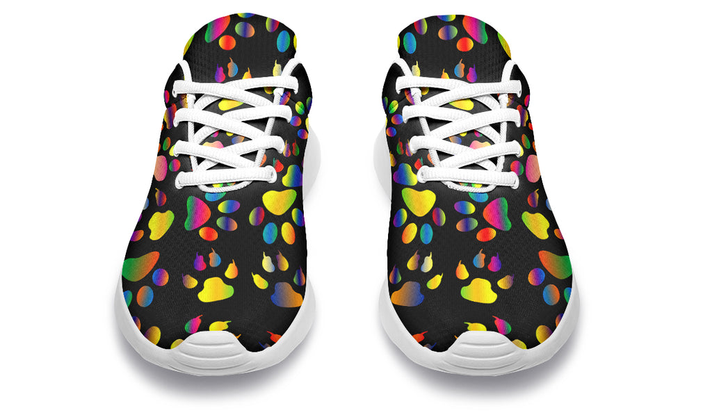 Rainbow Paw Prints Sneakers - Offbeat Sweetie