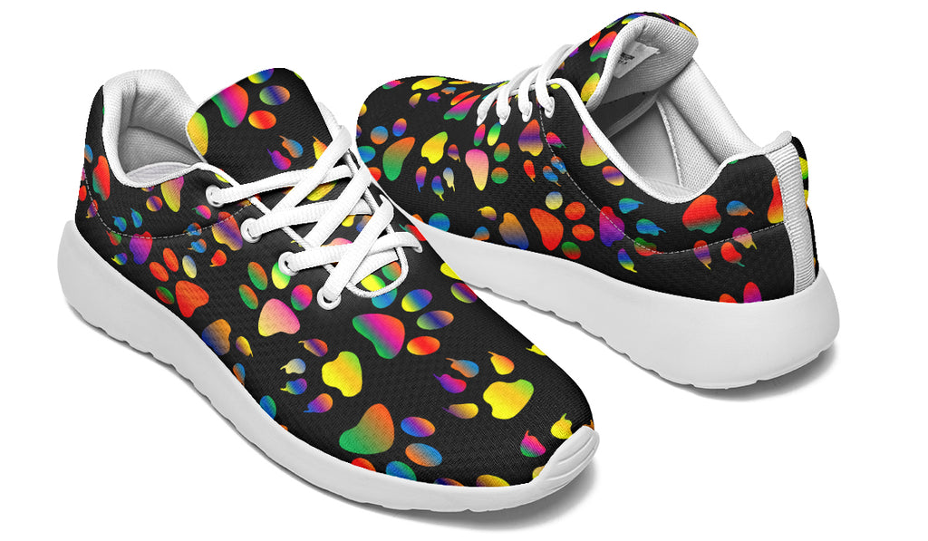 Rainbow Paw Prints Sneakers - Offbeat Sweetie