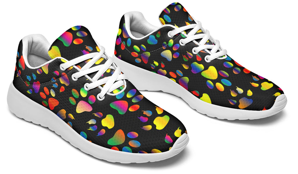 Rainbow Paw Prints Sneakers - Offbeat Sweetie