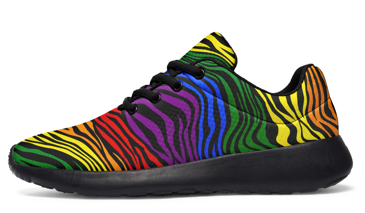 Rainbow Zebra Sneakers - Offbeat Sweetie