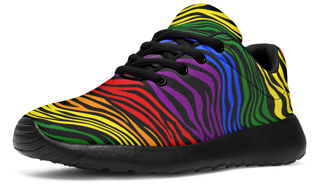 Rainbow Zebra Sneakers - Offbeat Sweetie