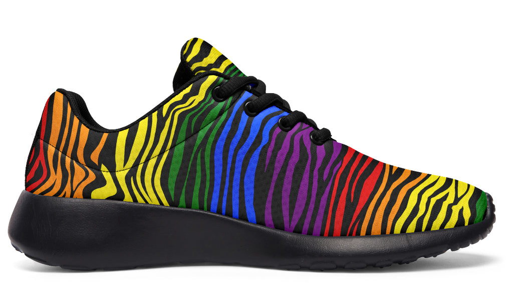 Rainbow Zebra Sneakers - Offbeat Sweetie