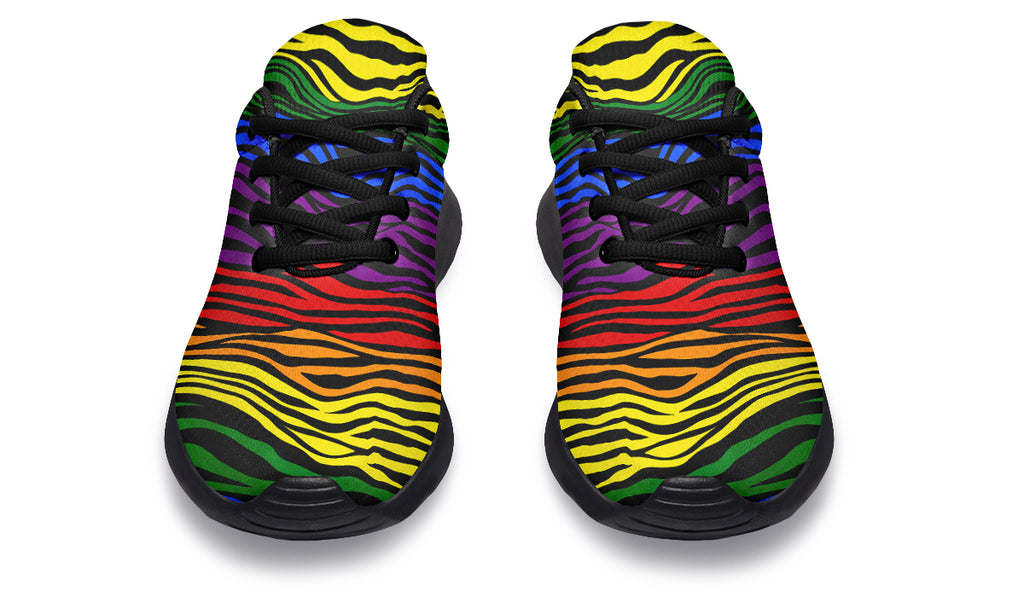 Rainbow Zebra Sneakers - Offbeat Sweetie