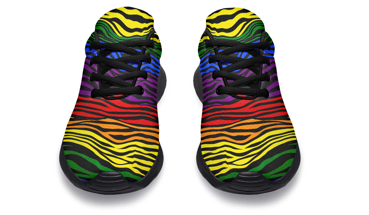Rainbow Zebra Sneakers - Offbeat Sweetie