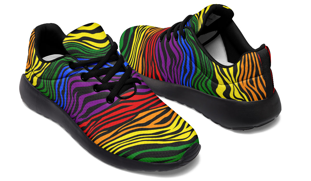Rainbow Zebra Sneakers - Offbeat Sweetie