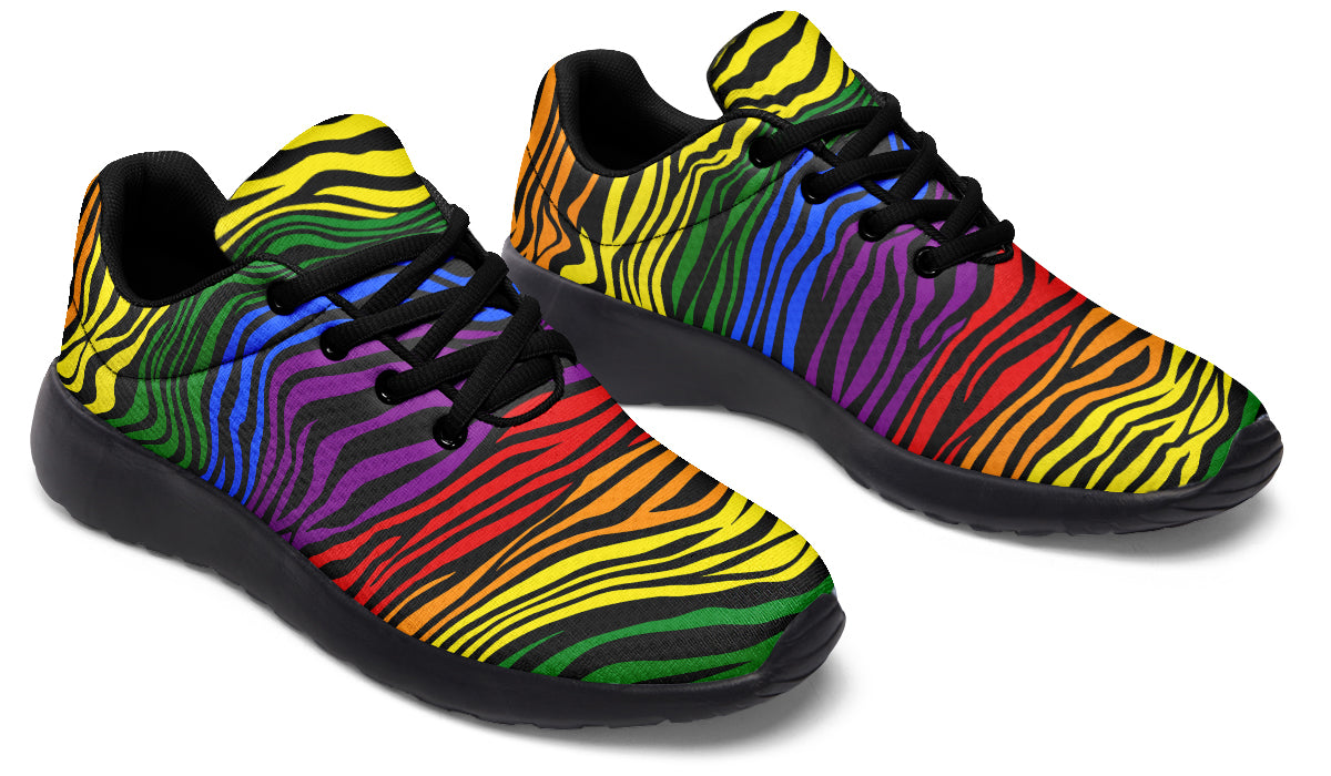 Rainbow Zebra Sneakers - Offbeat Sweetie
