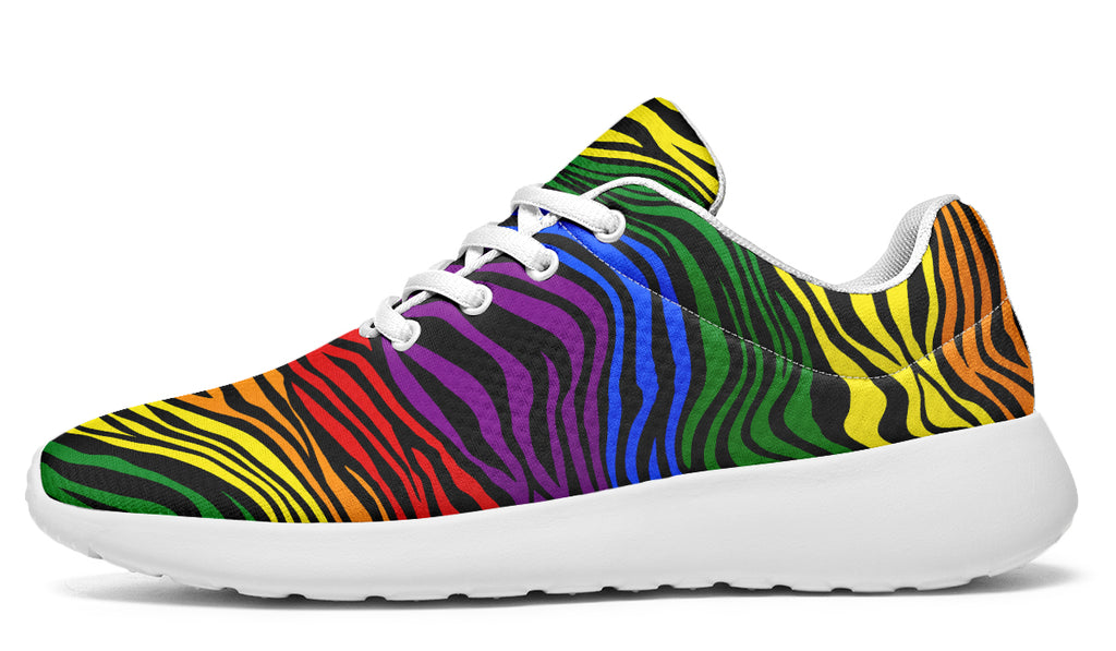 Rainbow Zebra Sneakers - Offbeat Sweetie