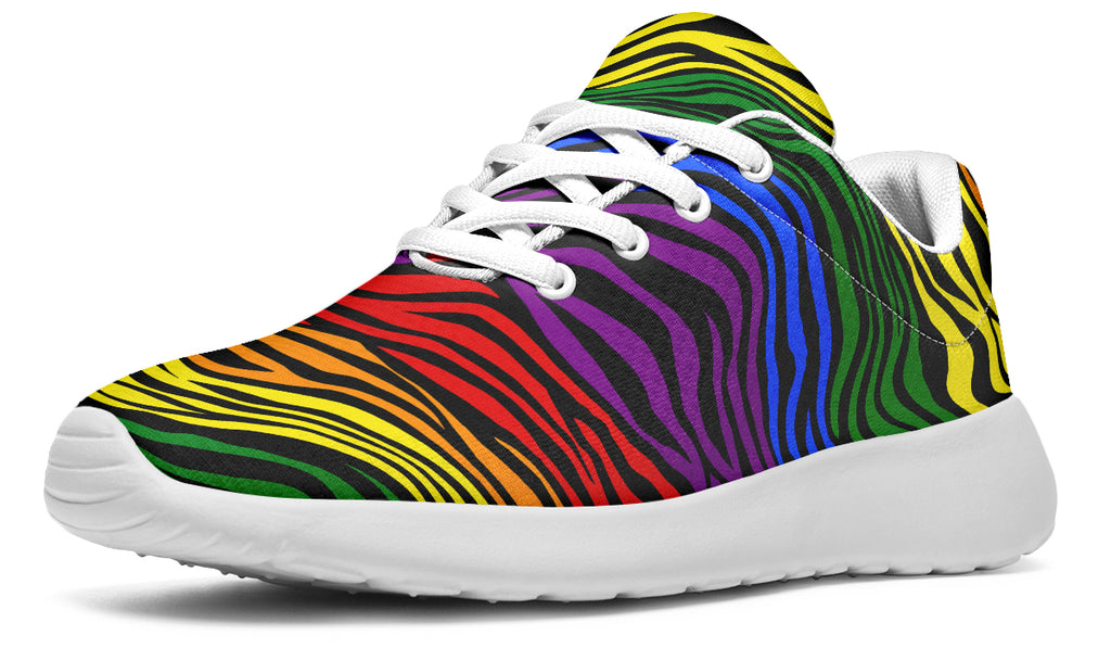 Rainbow Zebra Sneakers - Offbeat Sweetie