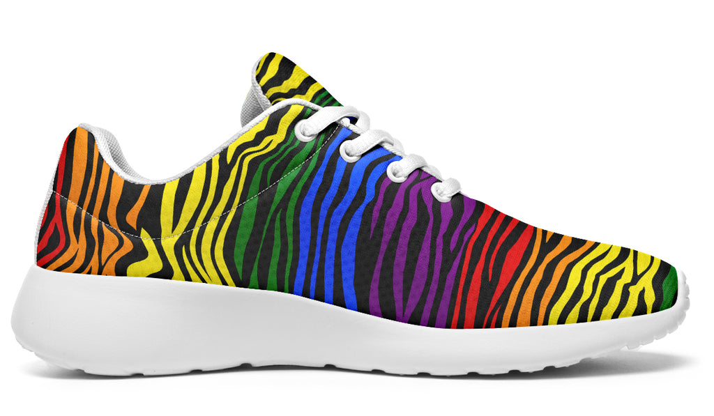 Rainbow Zebra Sneakers - Offbeat Sweetie