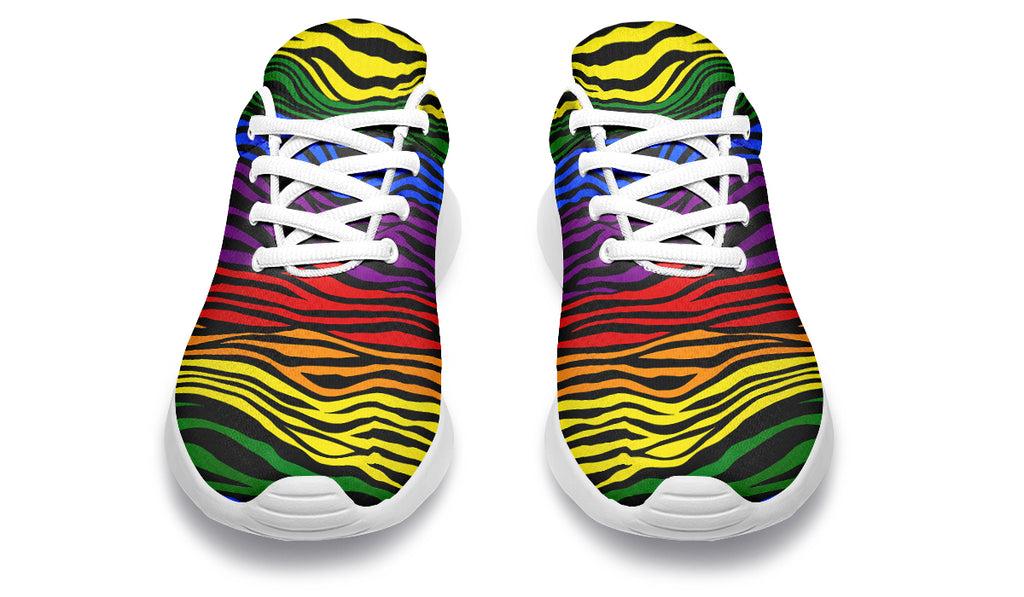 Rainbow Zebra Sneakers - Offbeat Sweetie