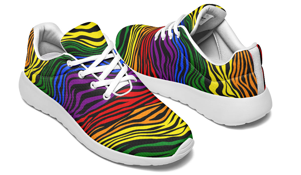 Rainbow Zebra Sneakers - Offbeat Sweetie
