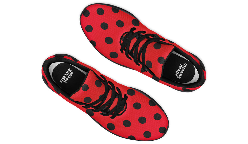 Red And Black Polka Dot Sneakers