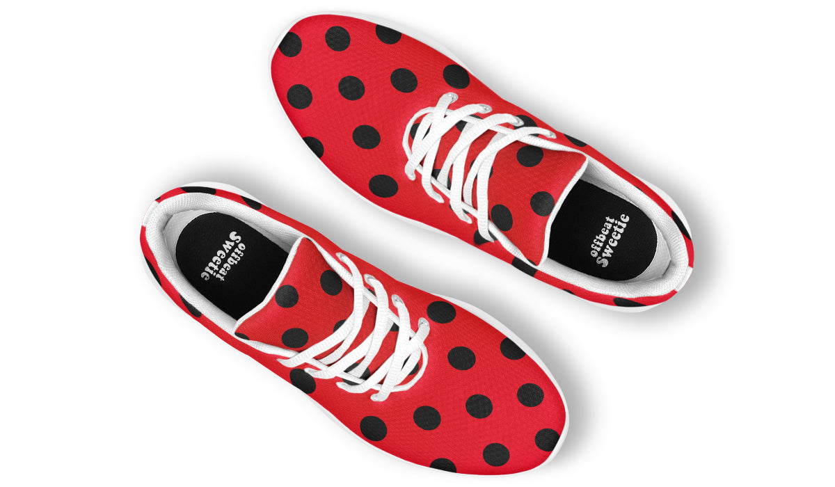 Red And Black Polka Dot Sneakers