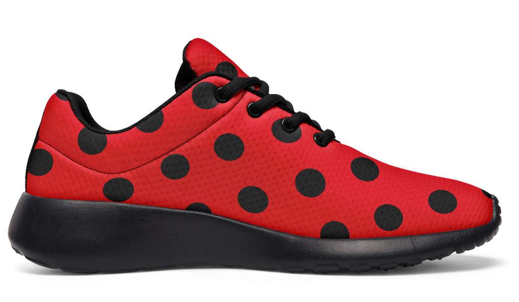 Red And Black Polka Dot Sneakers