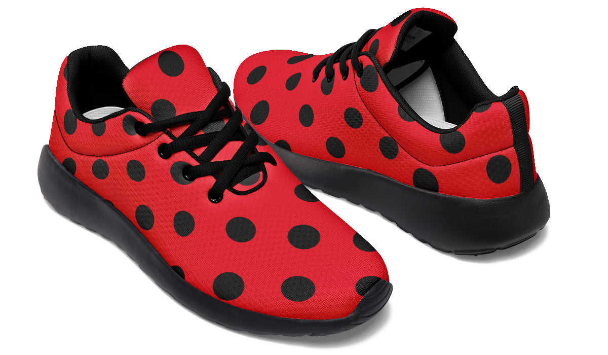 Red And Black Polka Dot Sneakers