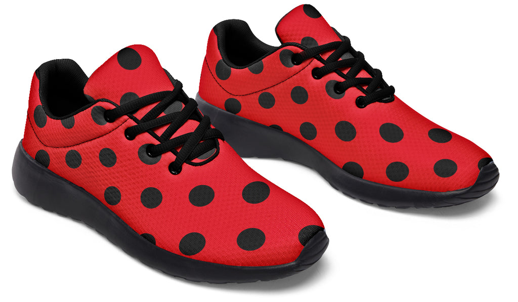 Red And Black Polka Dot Sneakers