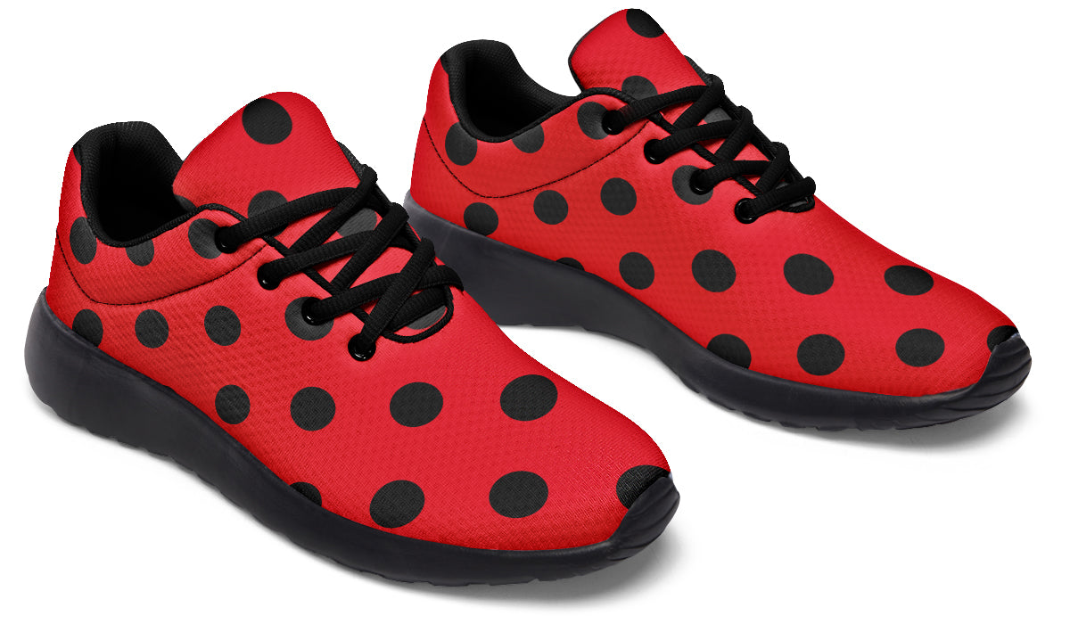 Red And Black Polka Dot Sneakers
