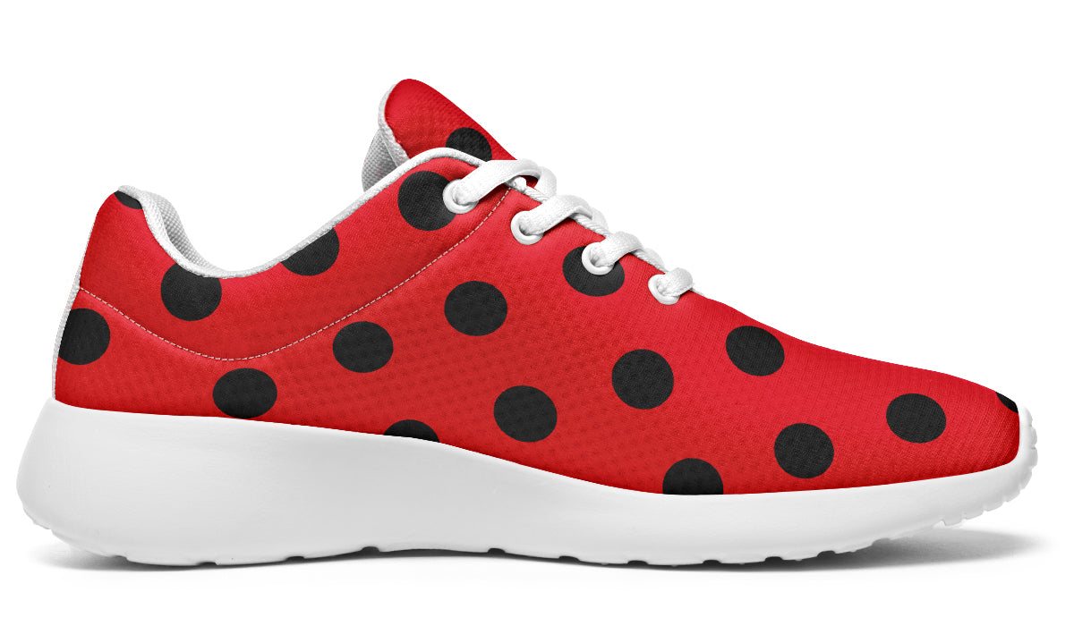 Red And Black Polka Dot Sneakers