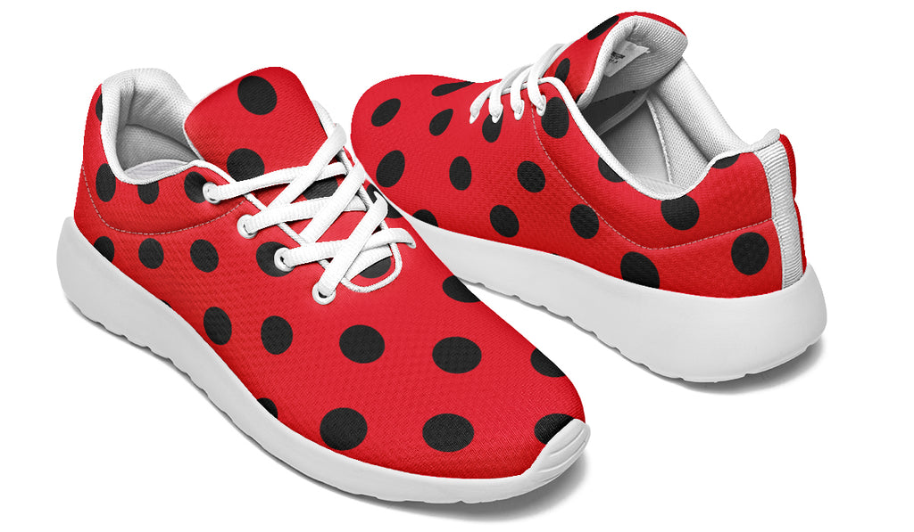Red And Black Polka Dot Sneakers