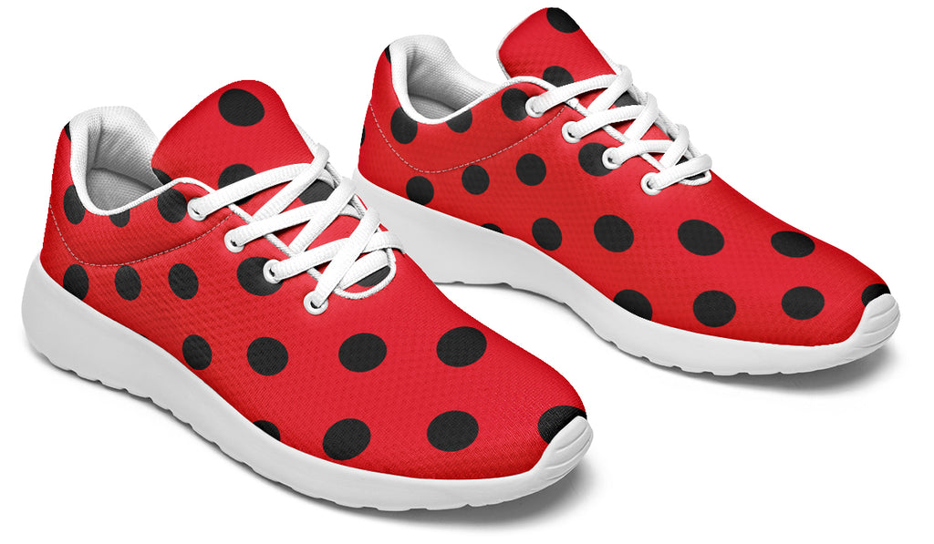 Red And Black Polka Dot Sneakers