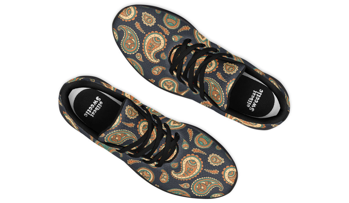 Retro Paisley Sneakers - Offbeat Sweetie