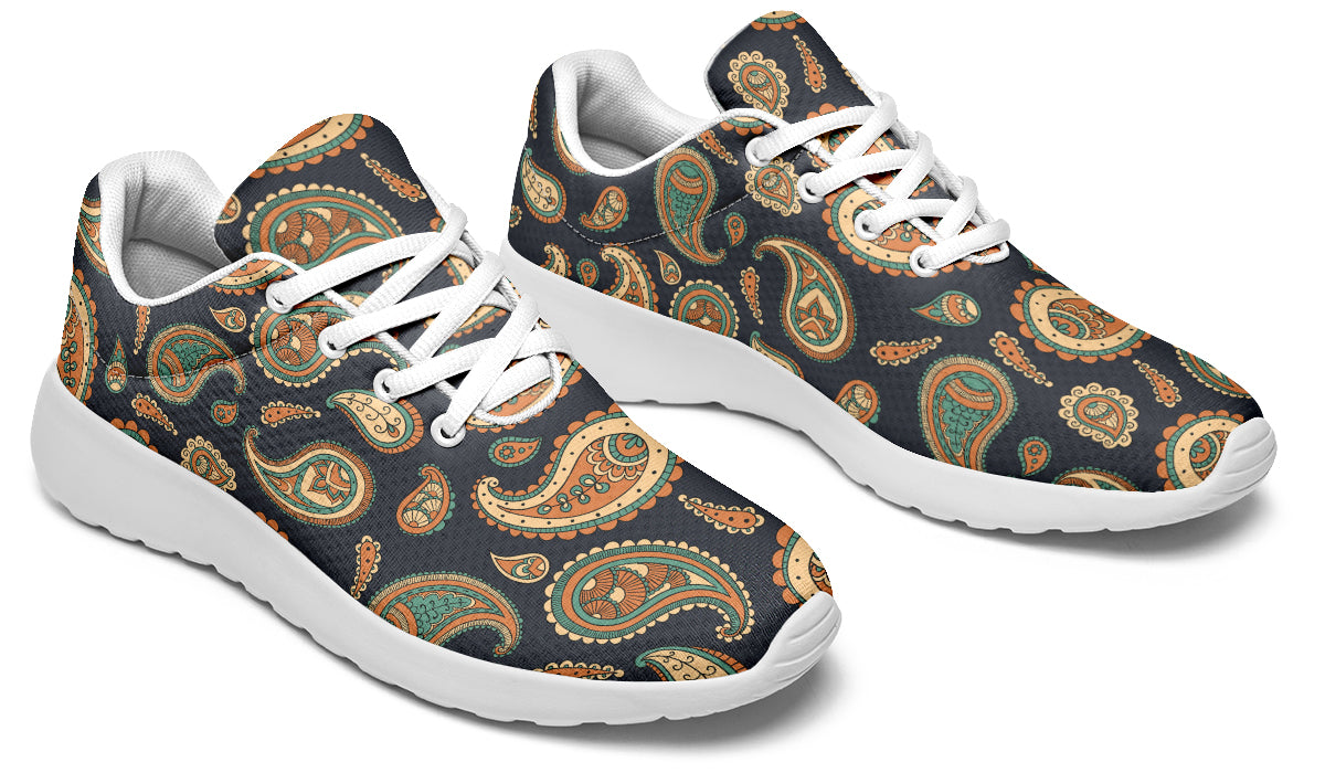 Retro Paisley Sneakers - Offbeat Sweetie
